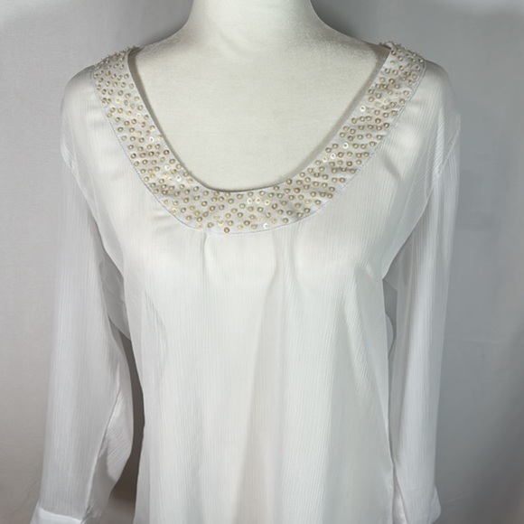 Tommy Bahama White Sheer Beach/Swim Cover-Up - Picture 2 of 12